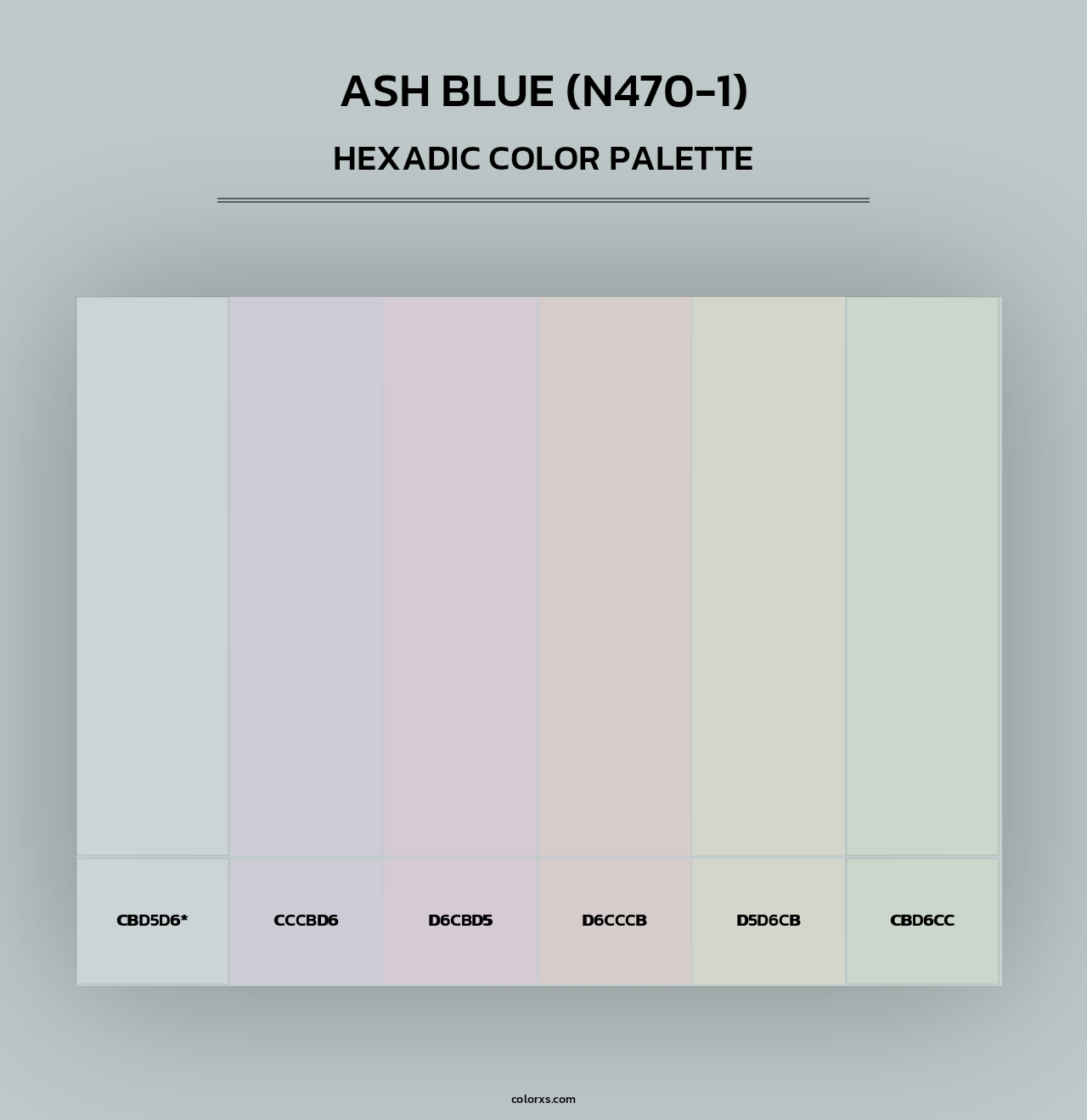 Ash Blue (N470-1) - Hexadic Color Palette