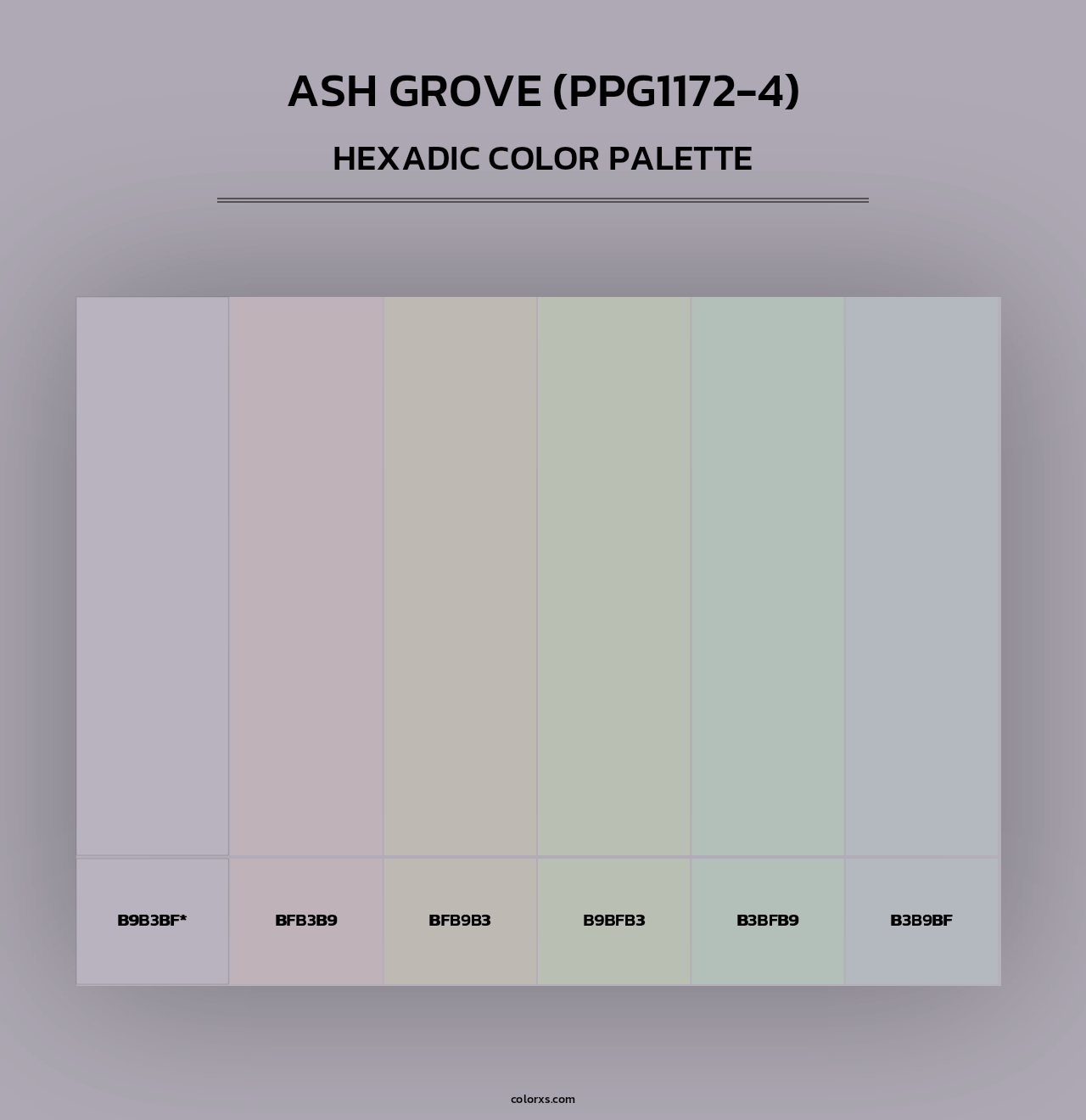 Ash Grove (PPG1172-4) - Hexadic Color Palette