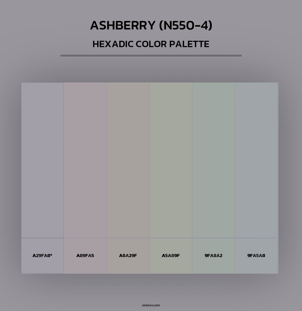 Ashberry (N550-4) - Hexadic Color Palette