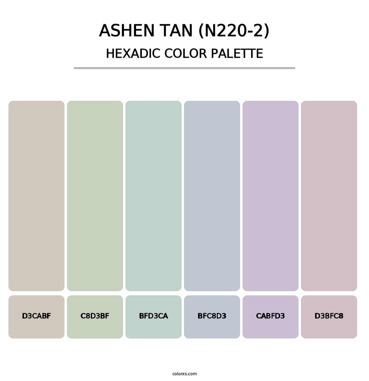 Ashen Tan (N220-2) - Hexadic Color Palette