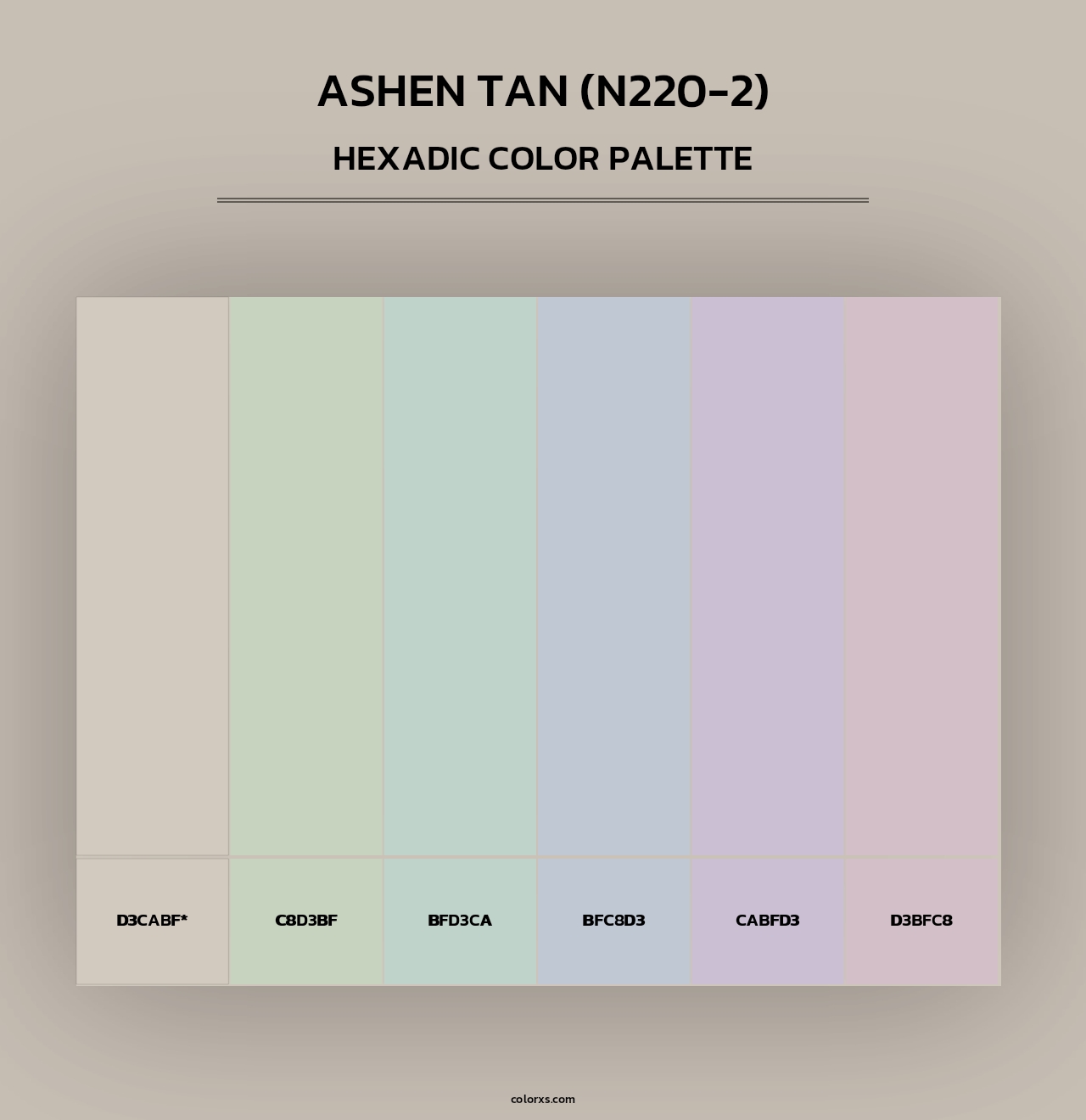 Ashen Tan (N220-2) - Hexadic Color Palette