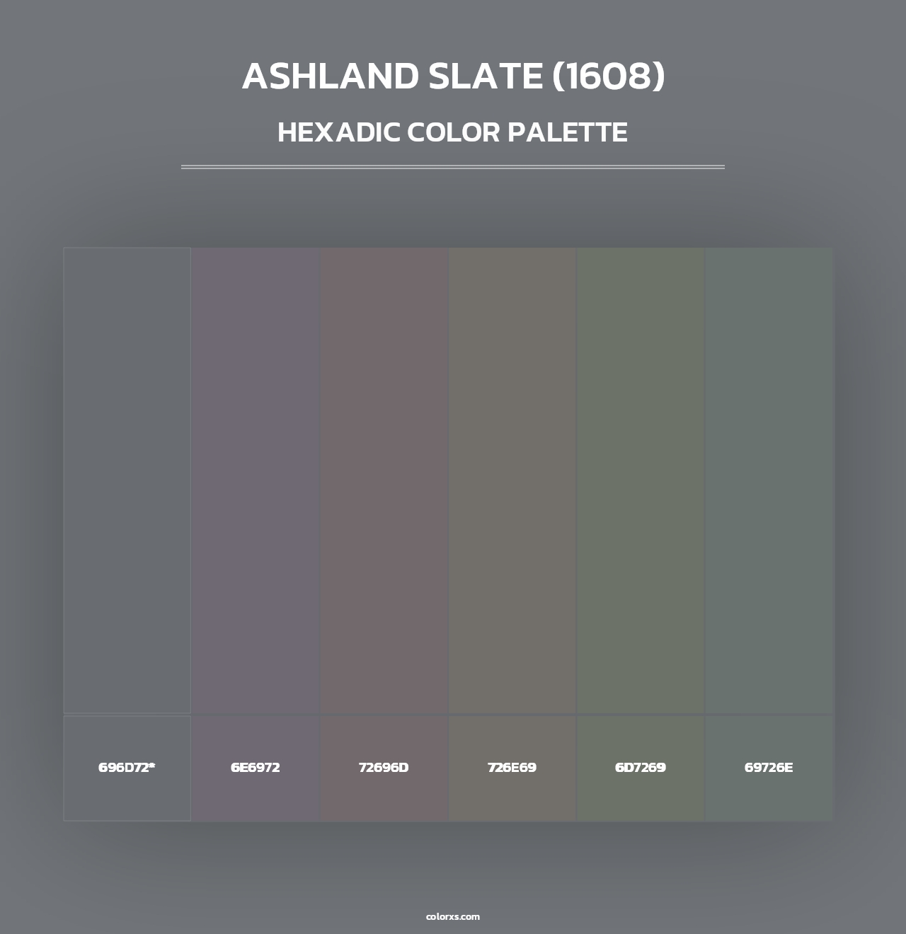 Ashland Slate (1608) - Hexadic Color Palette