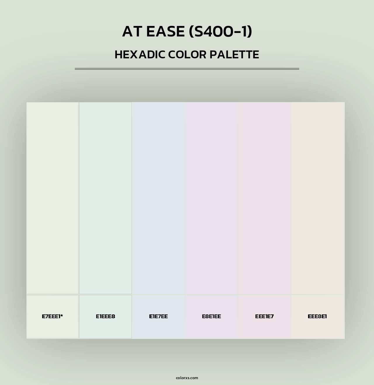 At Ease (S400-1) - Hexadic Color Palette