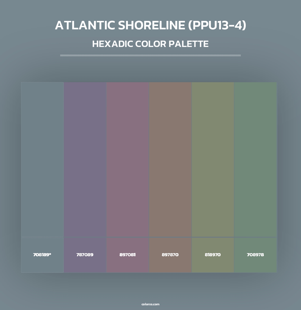 Atlantic Shoreline (PPU13-4) - Hexadic Color Palette