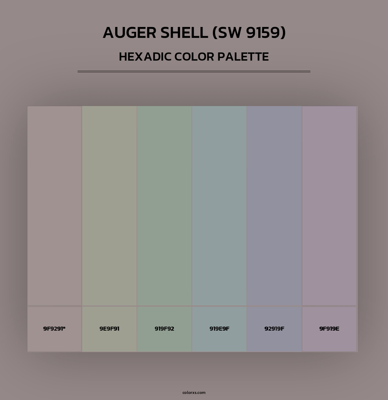 Auger Shell (SW 9159) - Hexadic Color Palette