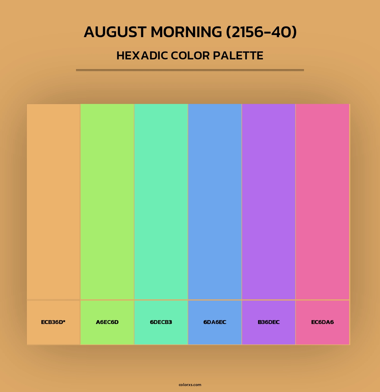 August Morning (2156-40) - Hexadic Color Palette
