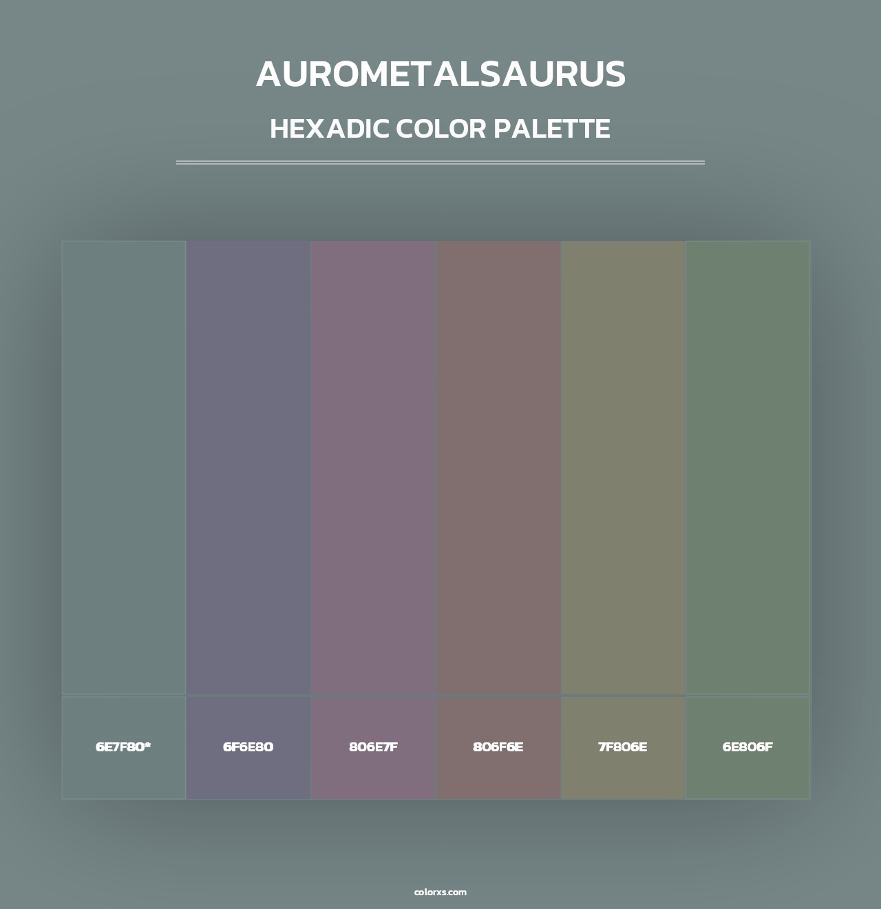 AuroMetalSaurus - Hexadic Color Palette