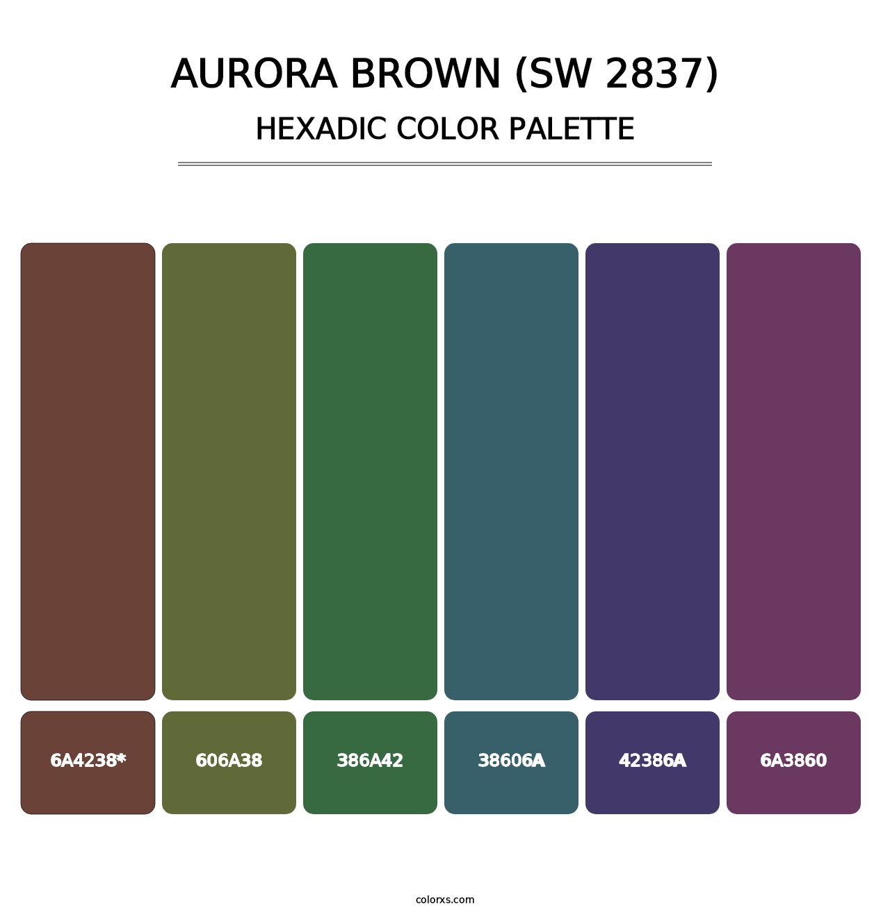 Aurora Brown (SW 2837) - Hexadic Color Palette