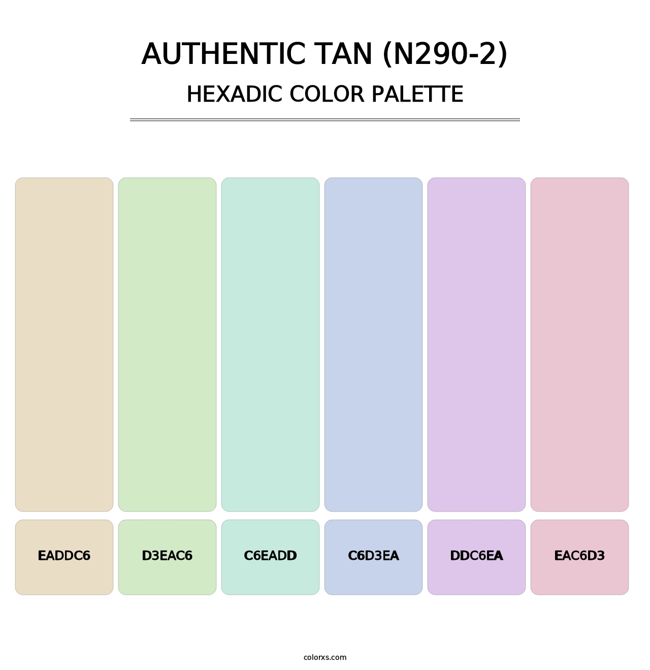 Authentic Tan (N290-2) - Hexadic Color Palette