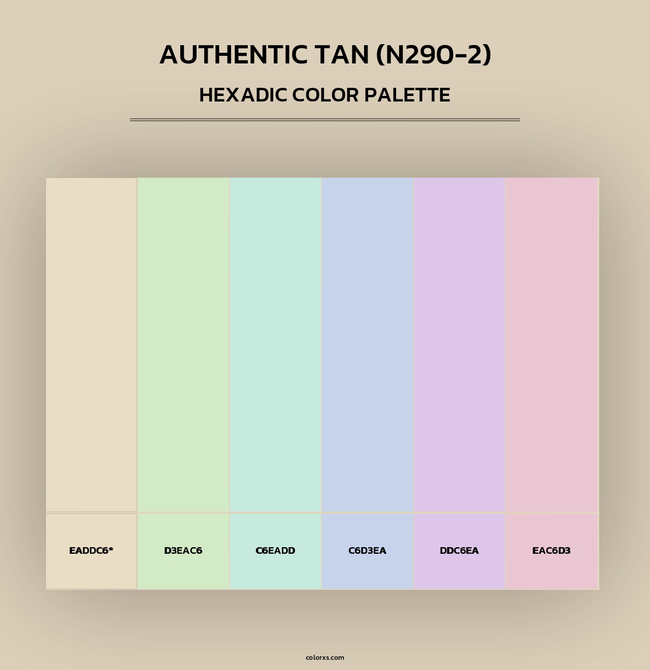 Authentic Tan (N290-2) - Hexadic Color Palette