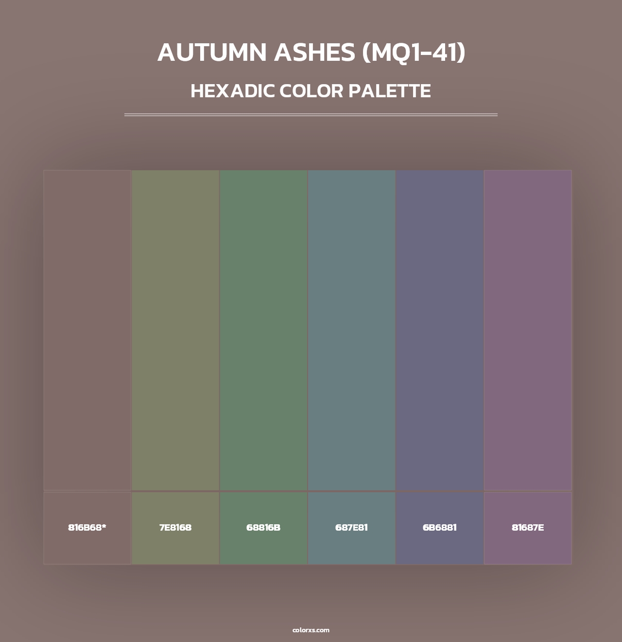Autumn Ashes (MQ1-41) - Hexadic Color Palette
