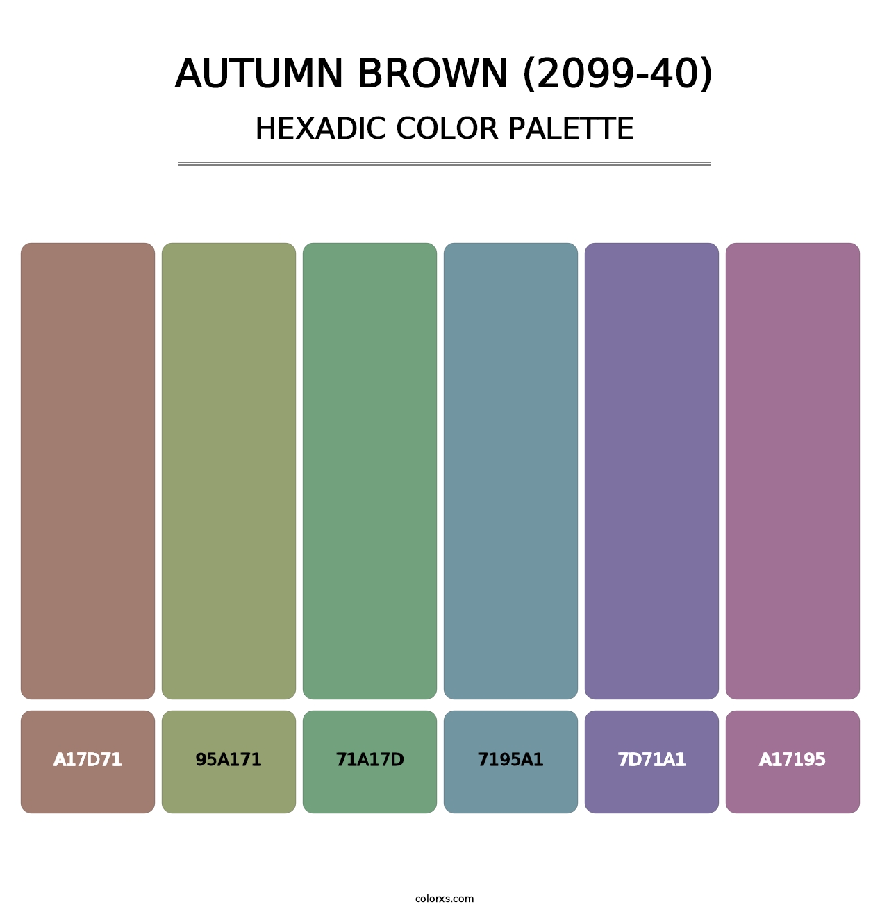 Autumn Brown (2099-40) - Hexadic Color Palette