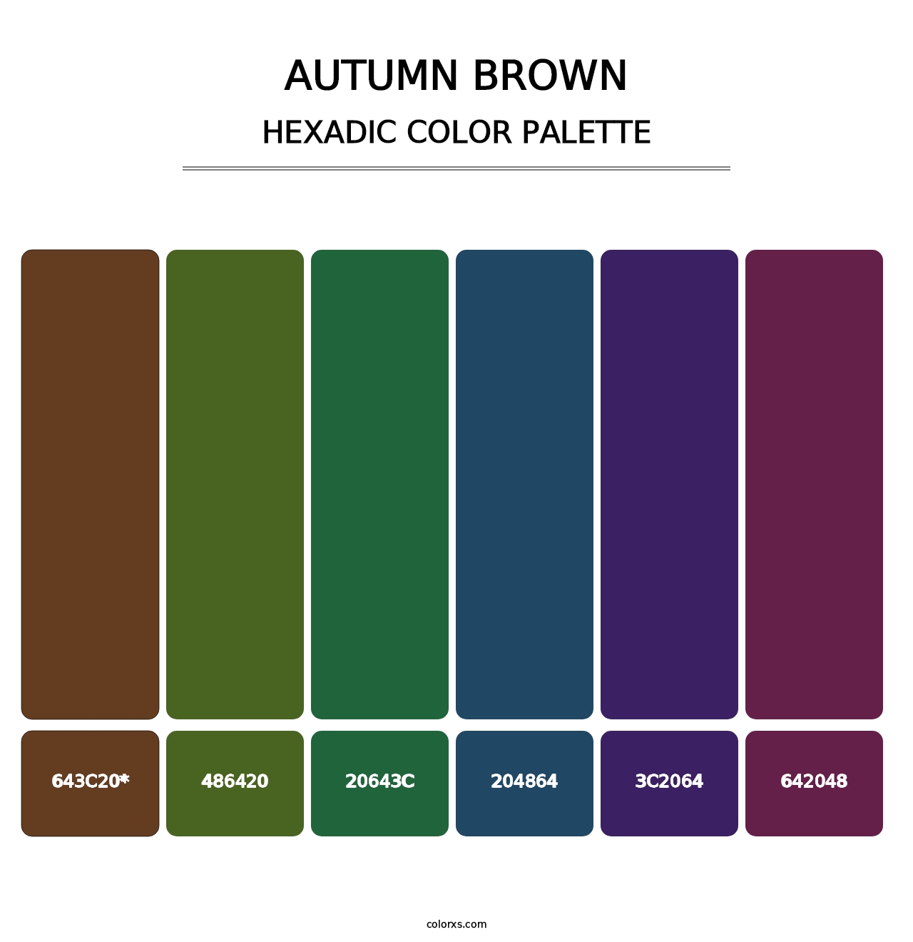 Autumn Brown - Hexadic Color Palette