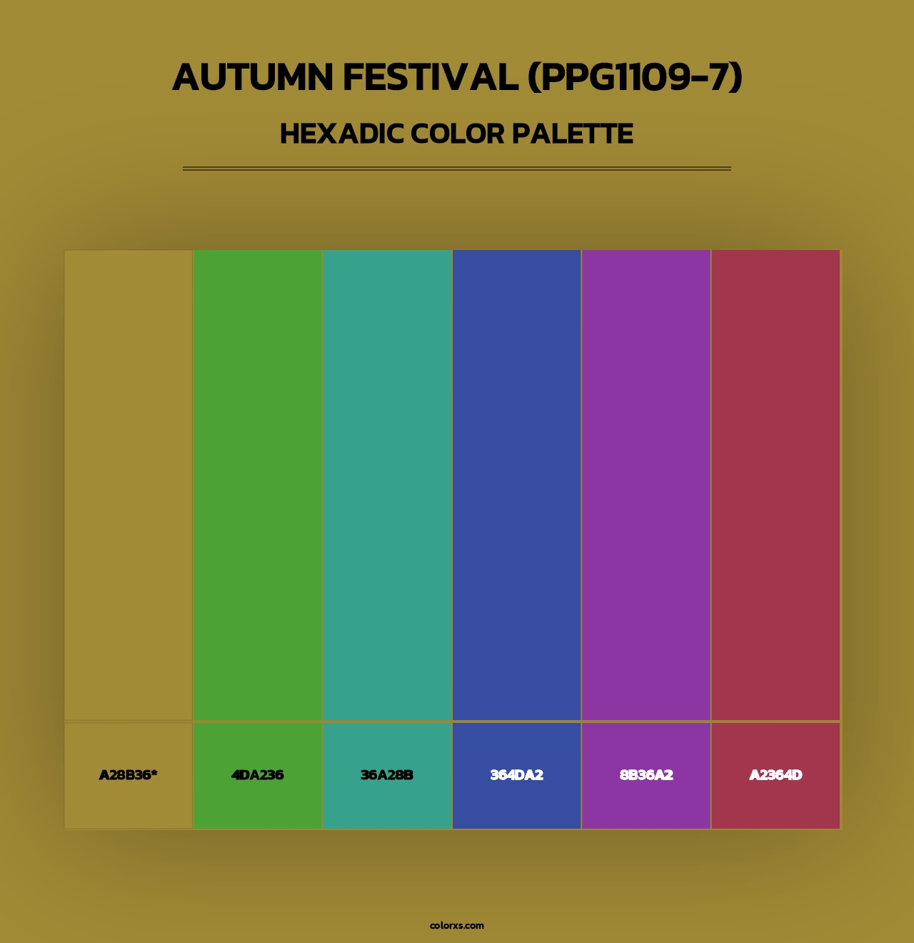 Autumn Festival (PPG1109-7) - Hexadic Color Palette