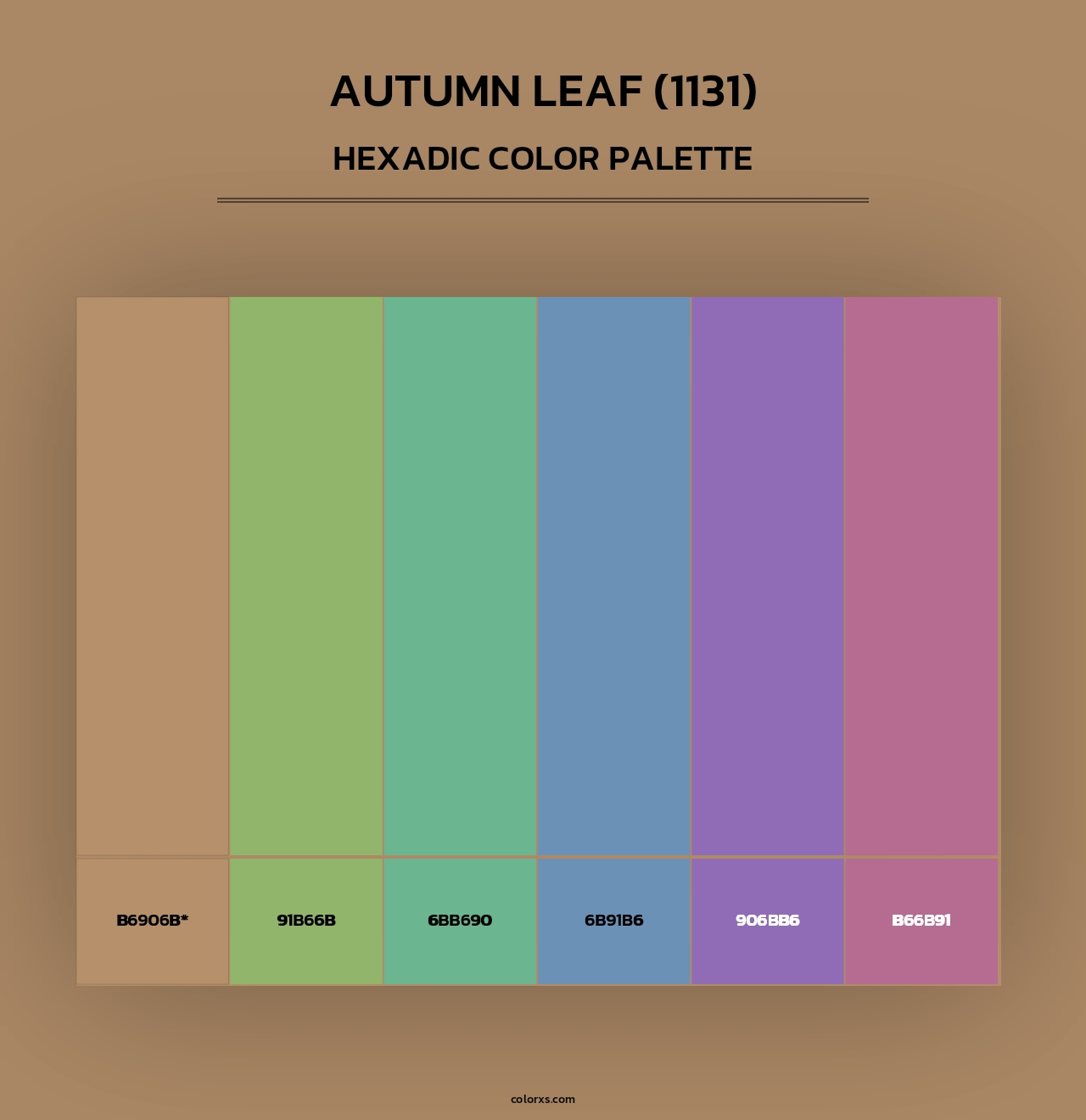 Autumn Leaf (1131) - Hexadic Color Palette