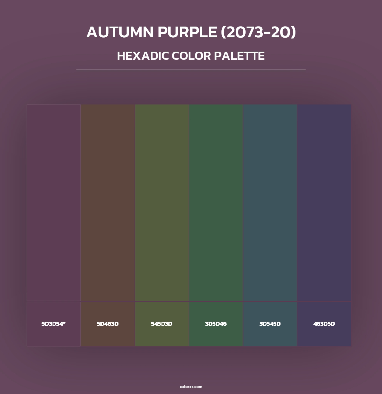 Autumn Purple (2073-20) - Hexadic Color Palette