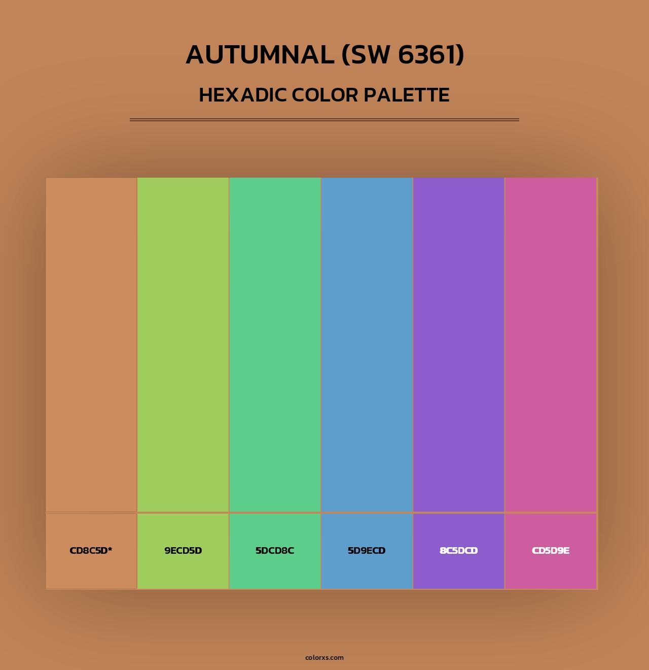 Autumnal (SW 6361) - Hexadic Color Palette