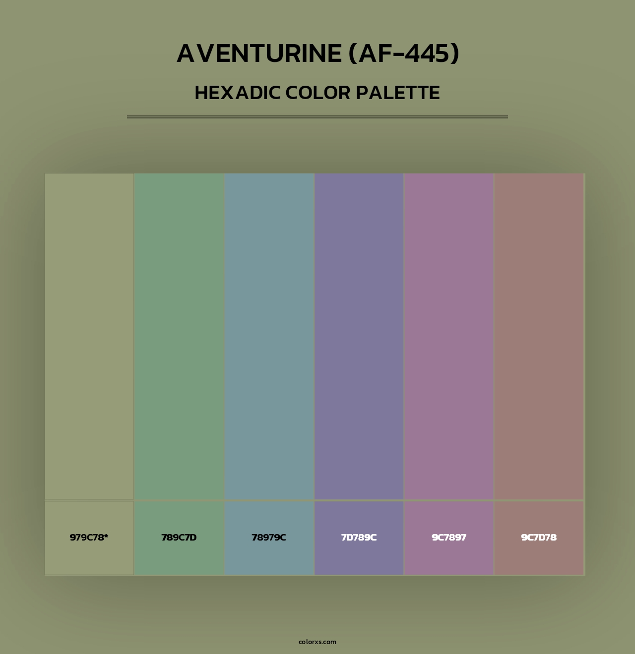 Aventurine (AF-445) - Hexadic Color Palette