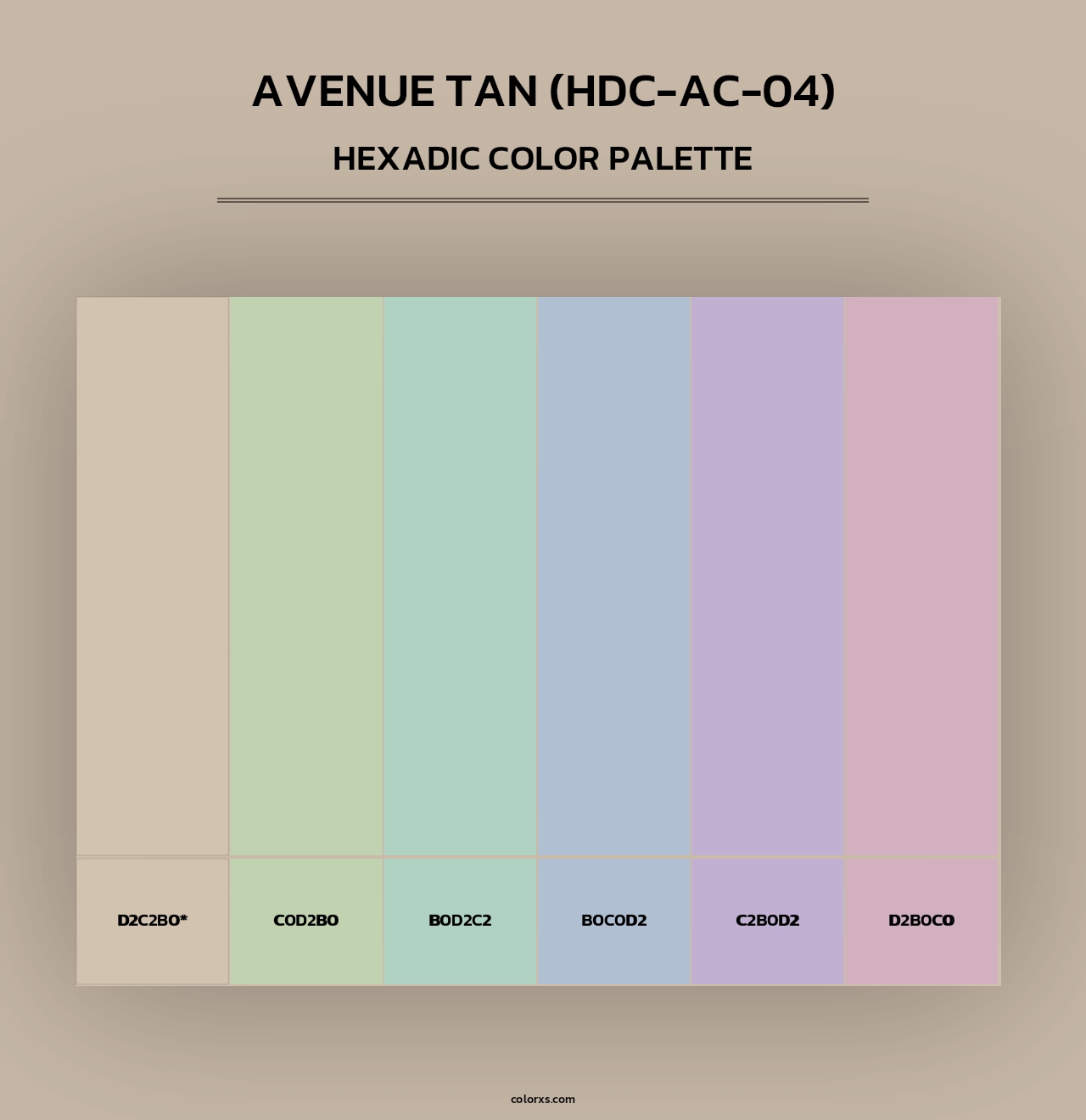 Avenue Tan (HDC-AC-04) - Hexadic Color Palette
