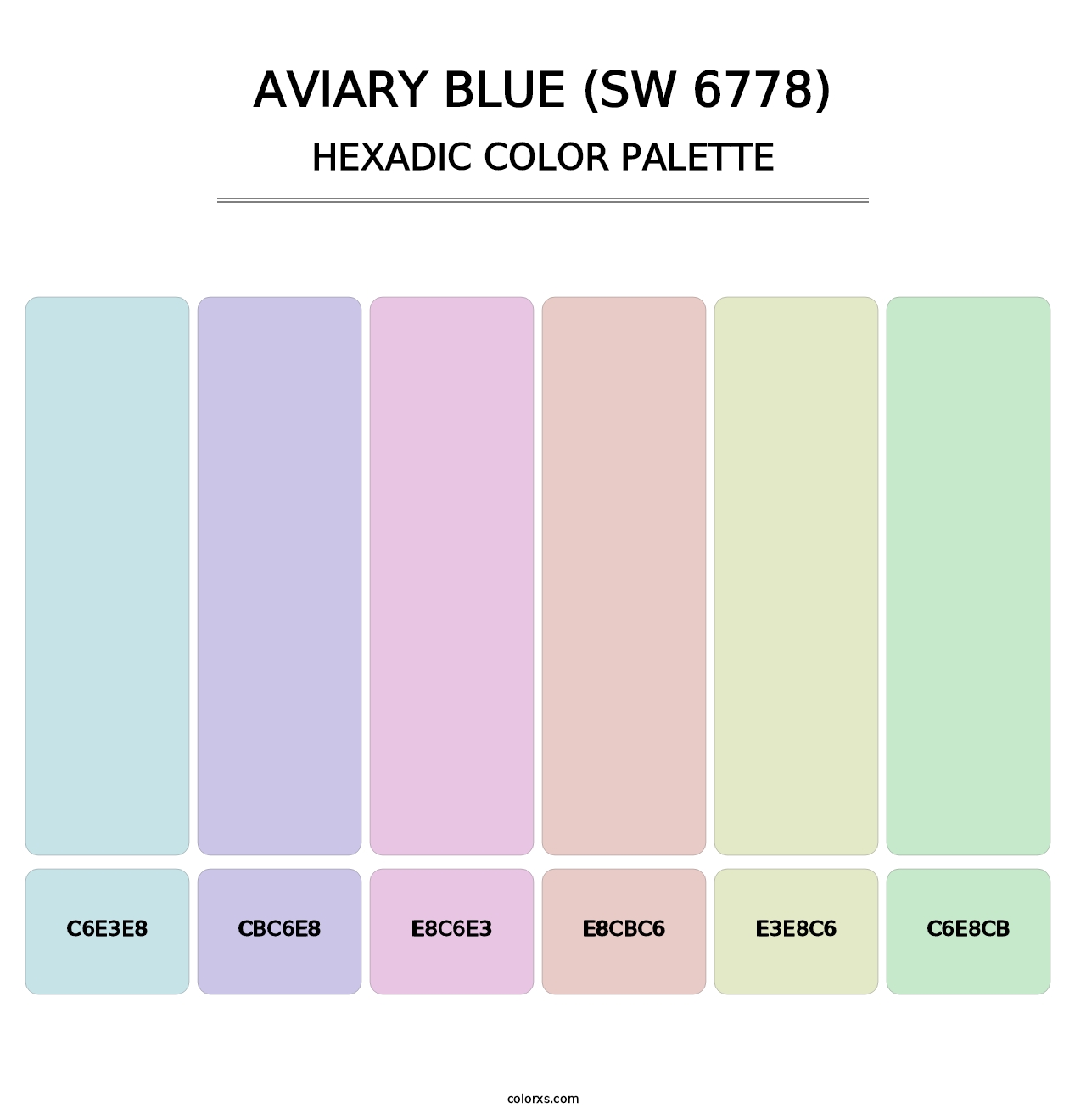 Aviary Blue (SW 6778) - Hexadic Color Palette