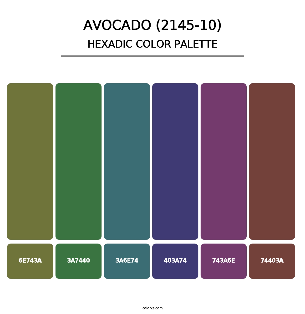 Avocado (2145-10) - Hexadic Color Palette