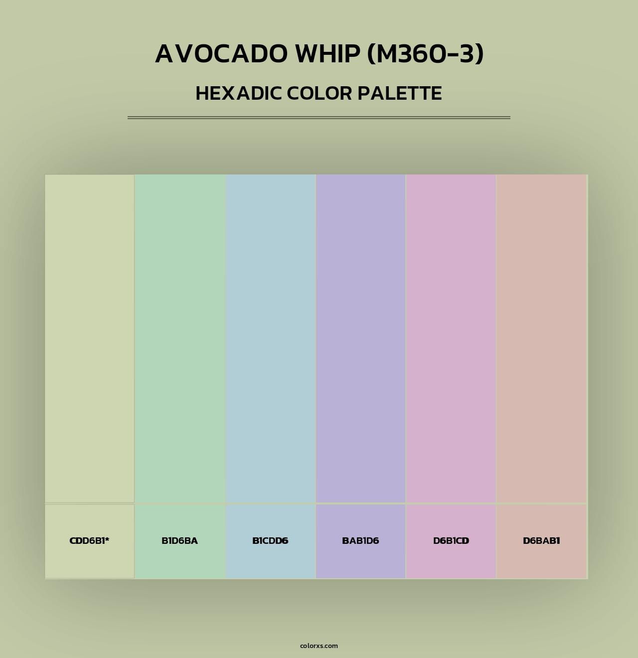 Avocado Whip (M360-3) - Hexadic Color Palette