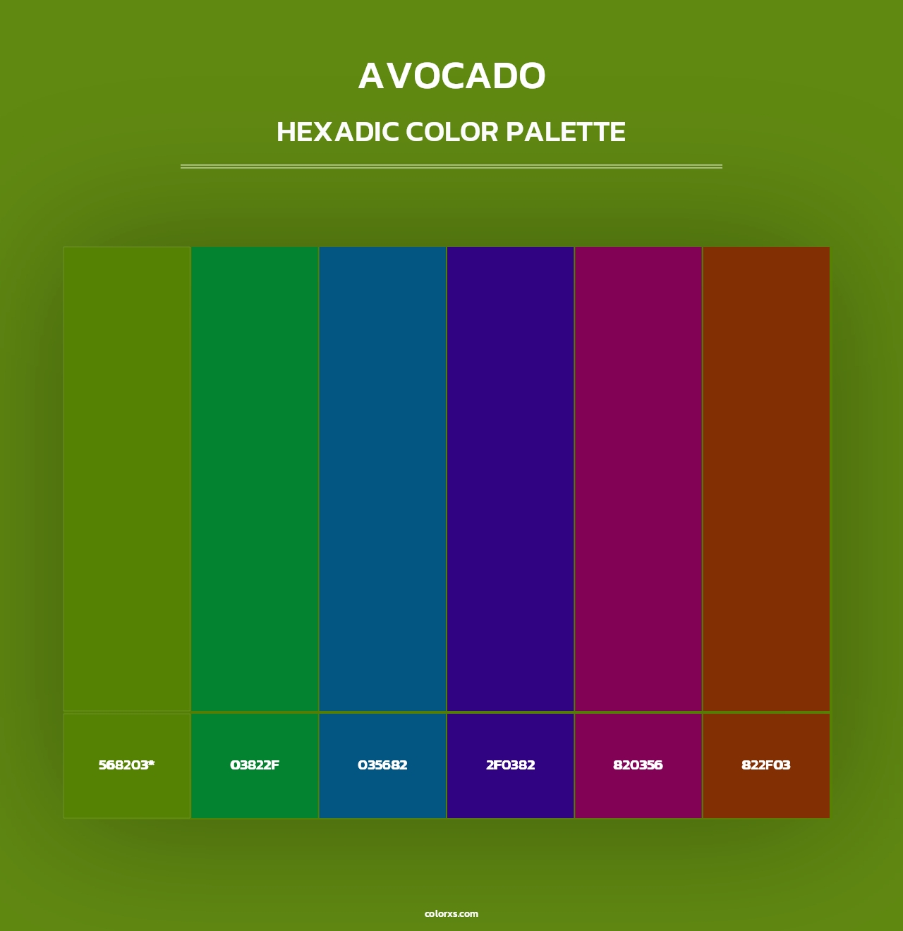 Avocado - Hexadic Color Palette