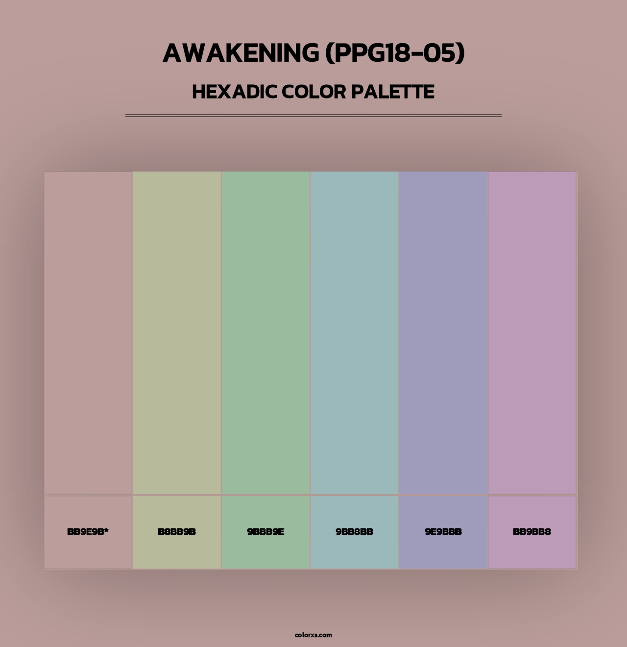 Awakening (PPG18-05) - Hexadic Color Palette