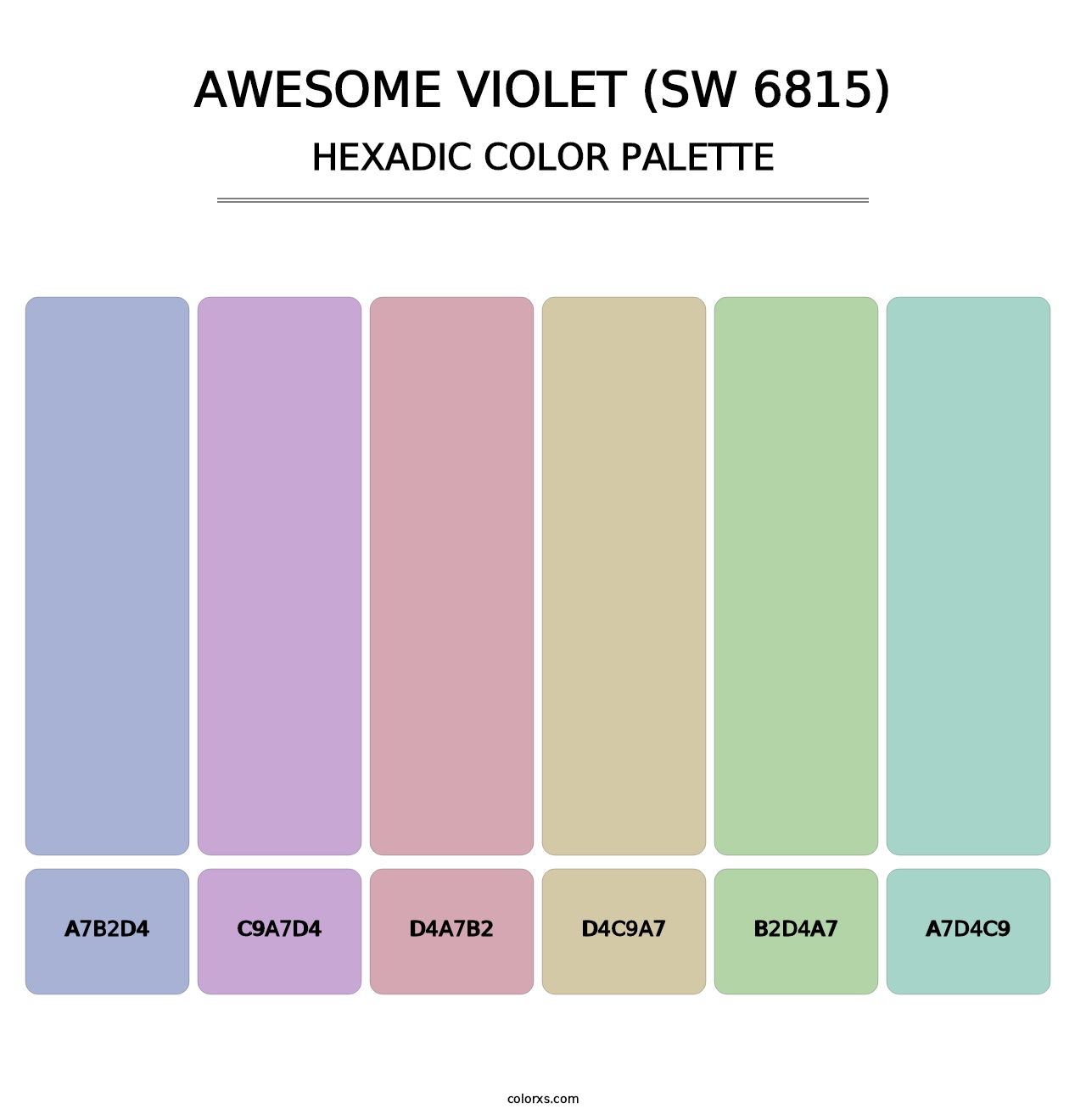 Awesome Violet (SW 6815) - Hexadic Color Palette