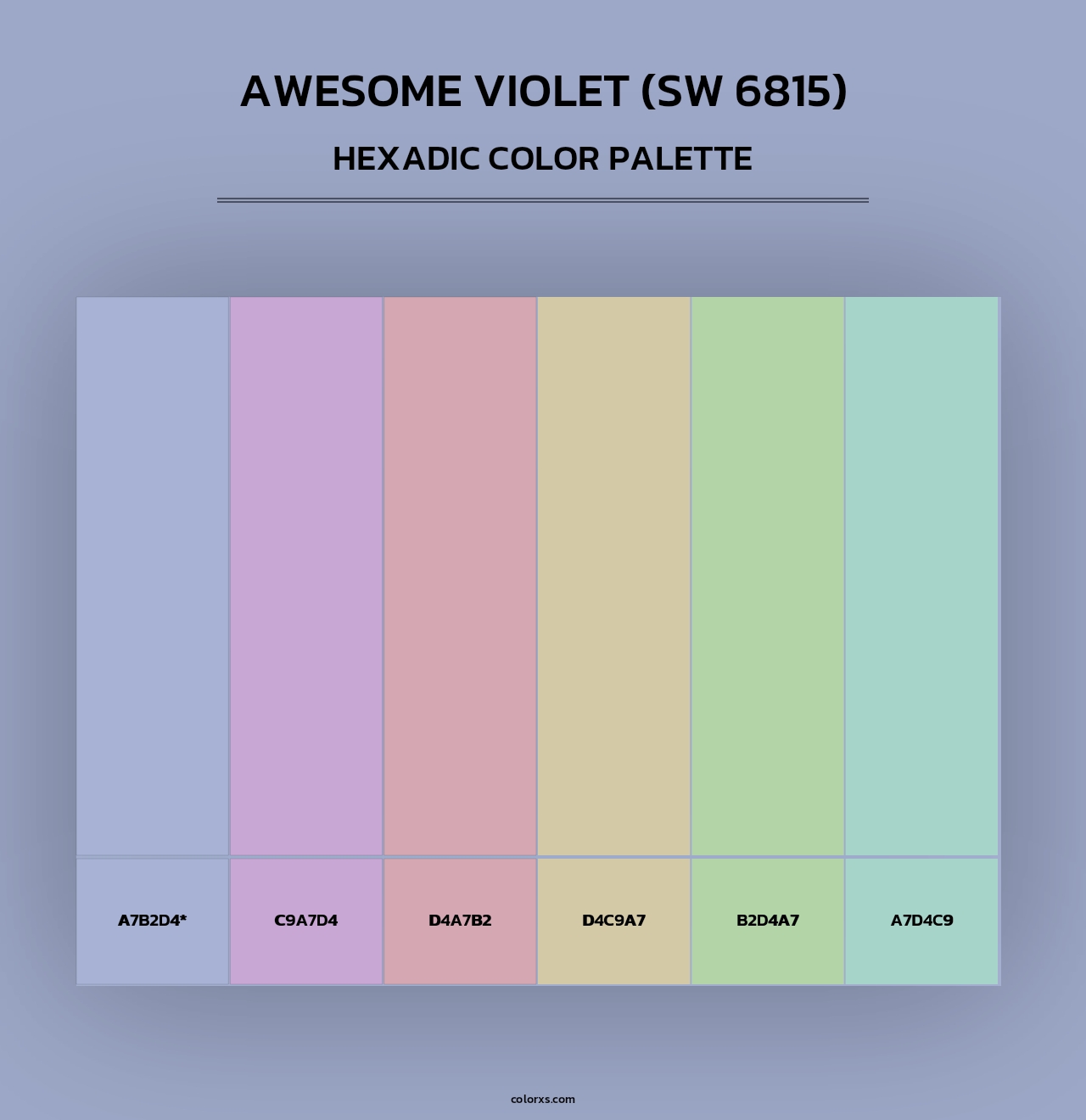 Awesome Violet (SW 6815) - Hexadic Color Palette
