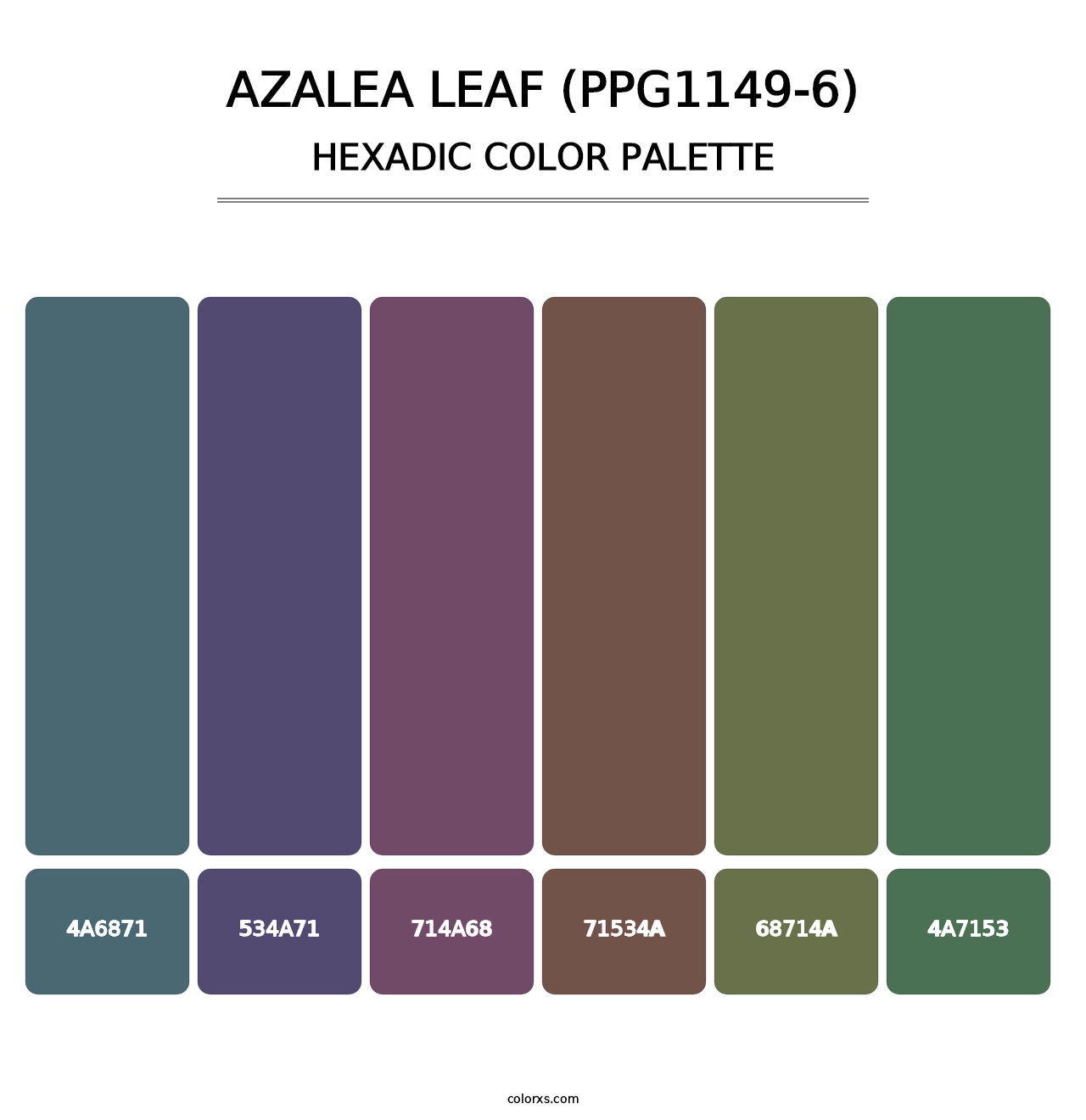 Azalea Leaf (PPG1149-6) - Hexadic Color Palette