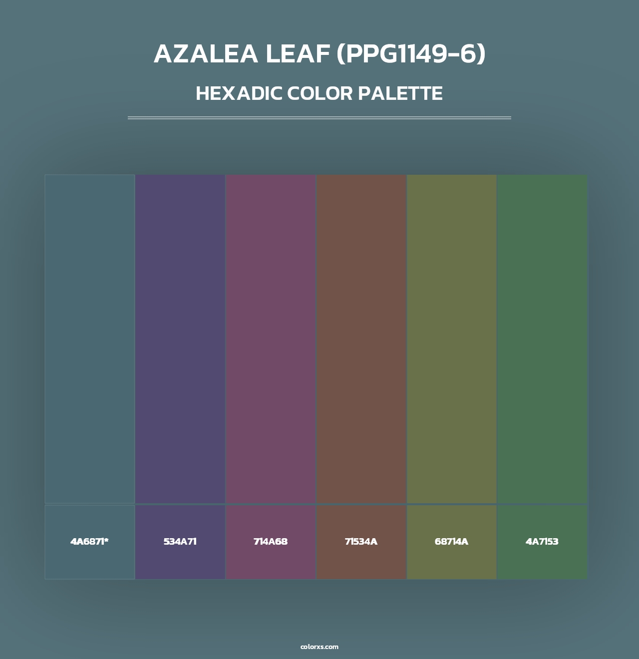 Azalea Leaf (PPG1149-6) - Hexadic Color Palette