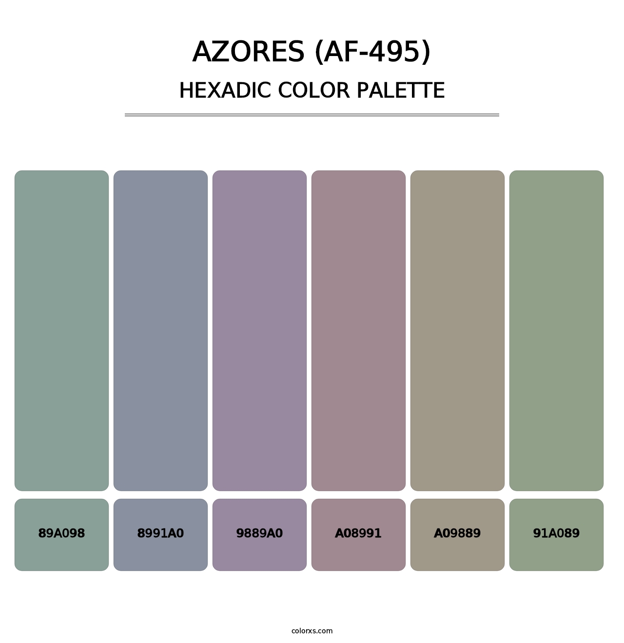 Azores (AF-495) - Hexadic Color Palette