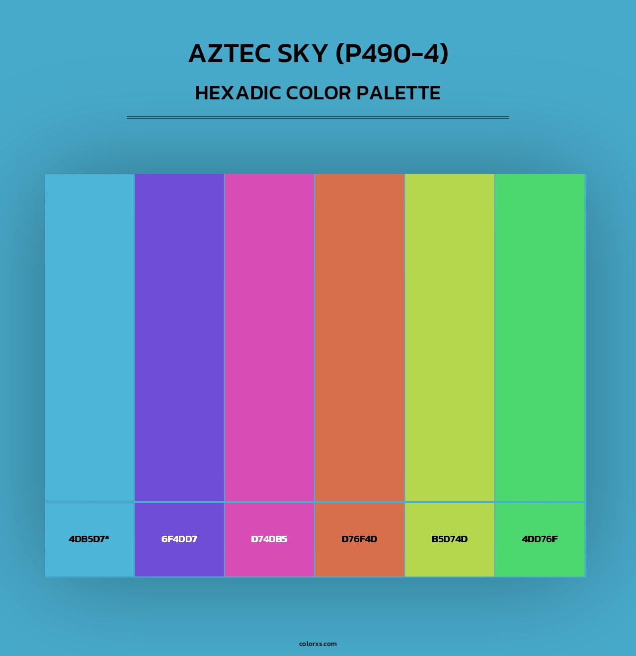 Aztec Sky (P490-4) - Hexadic Color Palette
