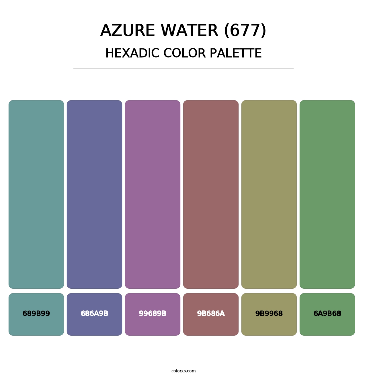 Azure Water (677) - Hexadic Color Palette
