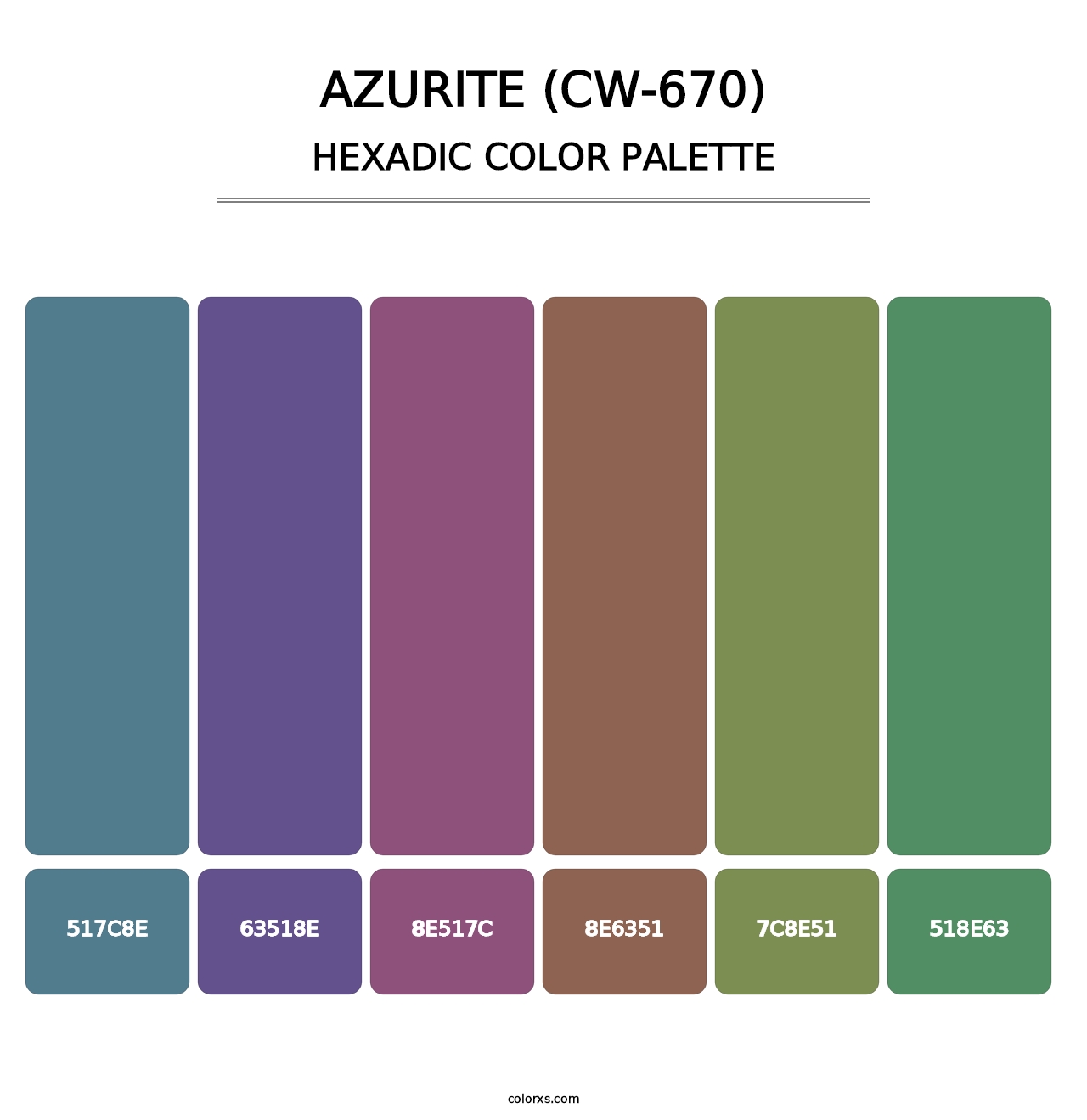 Azurite (CW-670) - Hexadic Color Palette