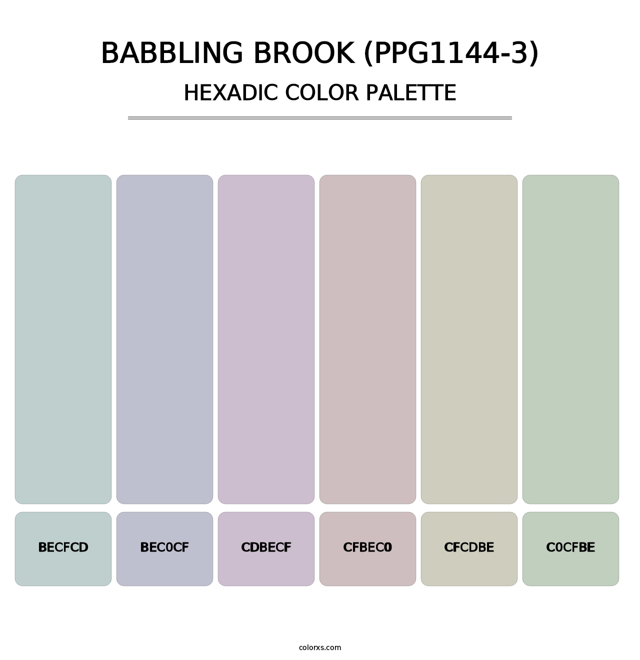 Babbling Brook (PPG1144-3) - Hexadic Color Palette