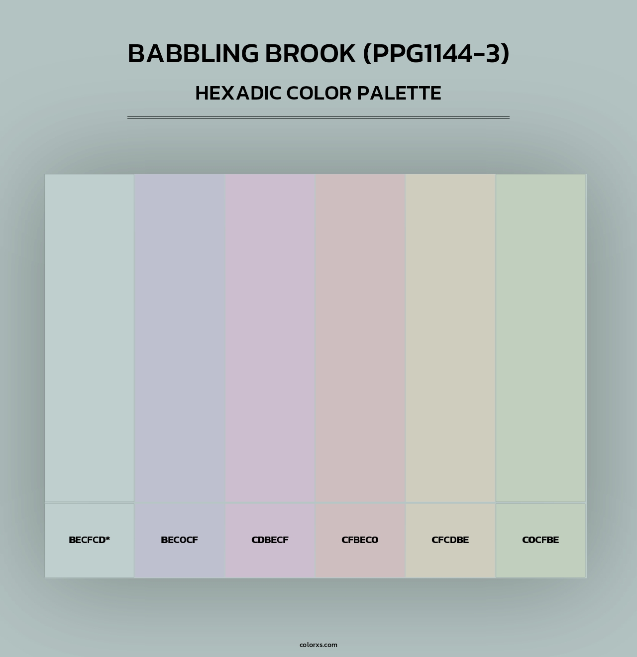 Babbling Brook (PPG1144-3) - Hexadic Color Palette