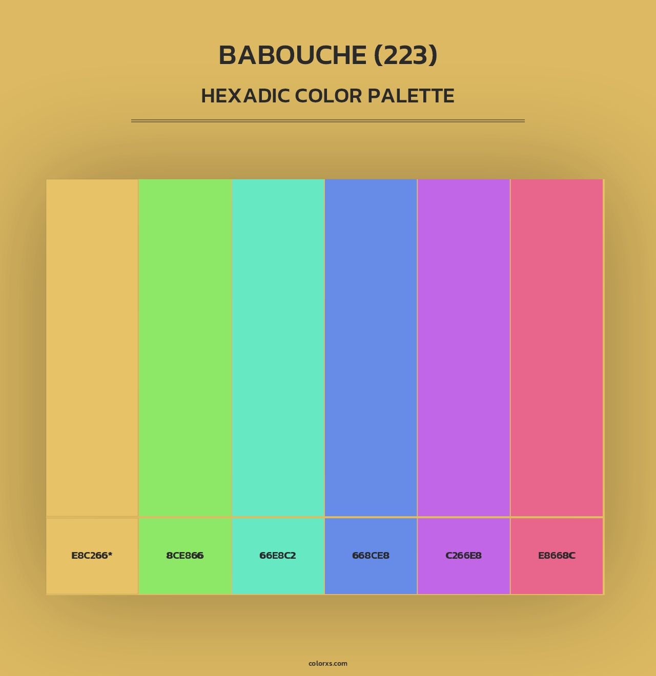 Babouche (223) - Hexadic Color Palette