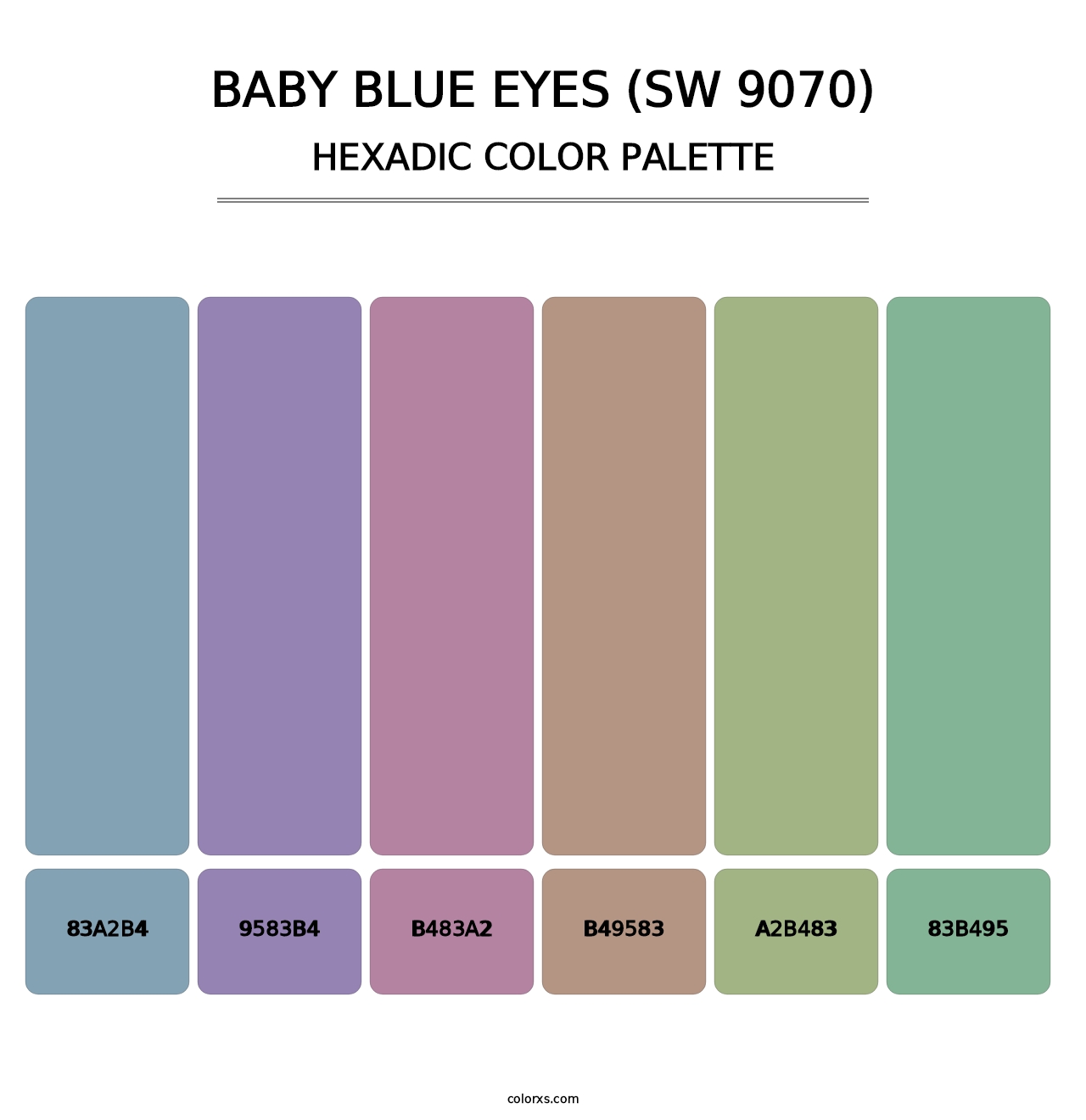 Baby Blue Eyes (SW 9070) - Hexadic Color Palette