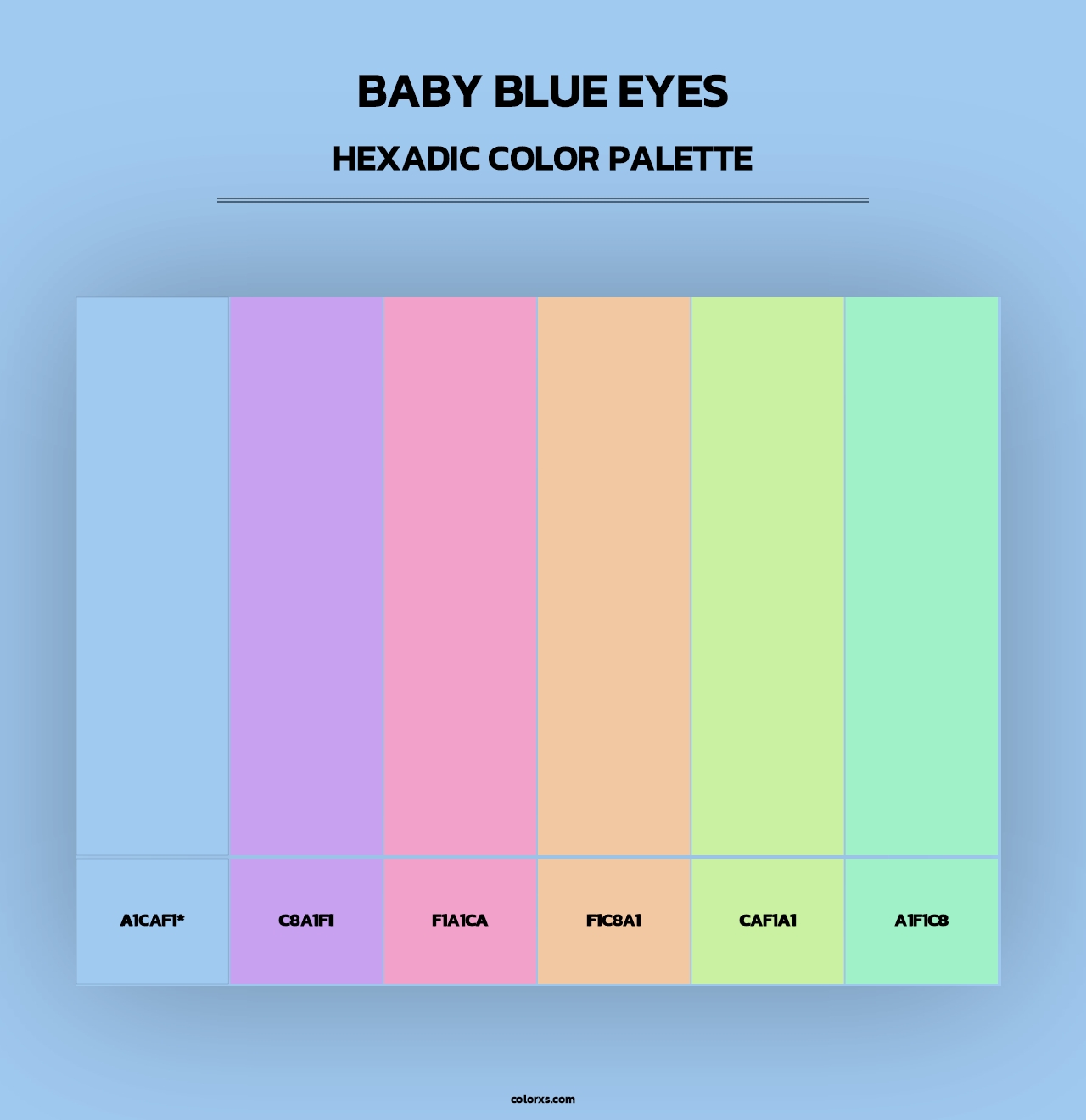 Baby Blue Eyes - Hexadic Color Palette