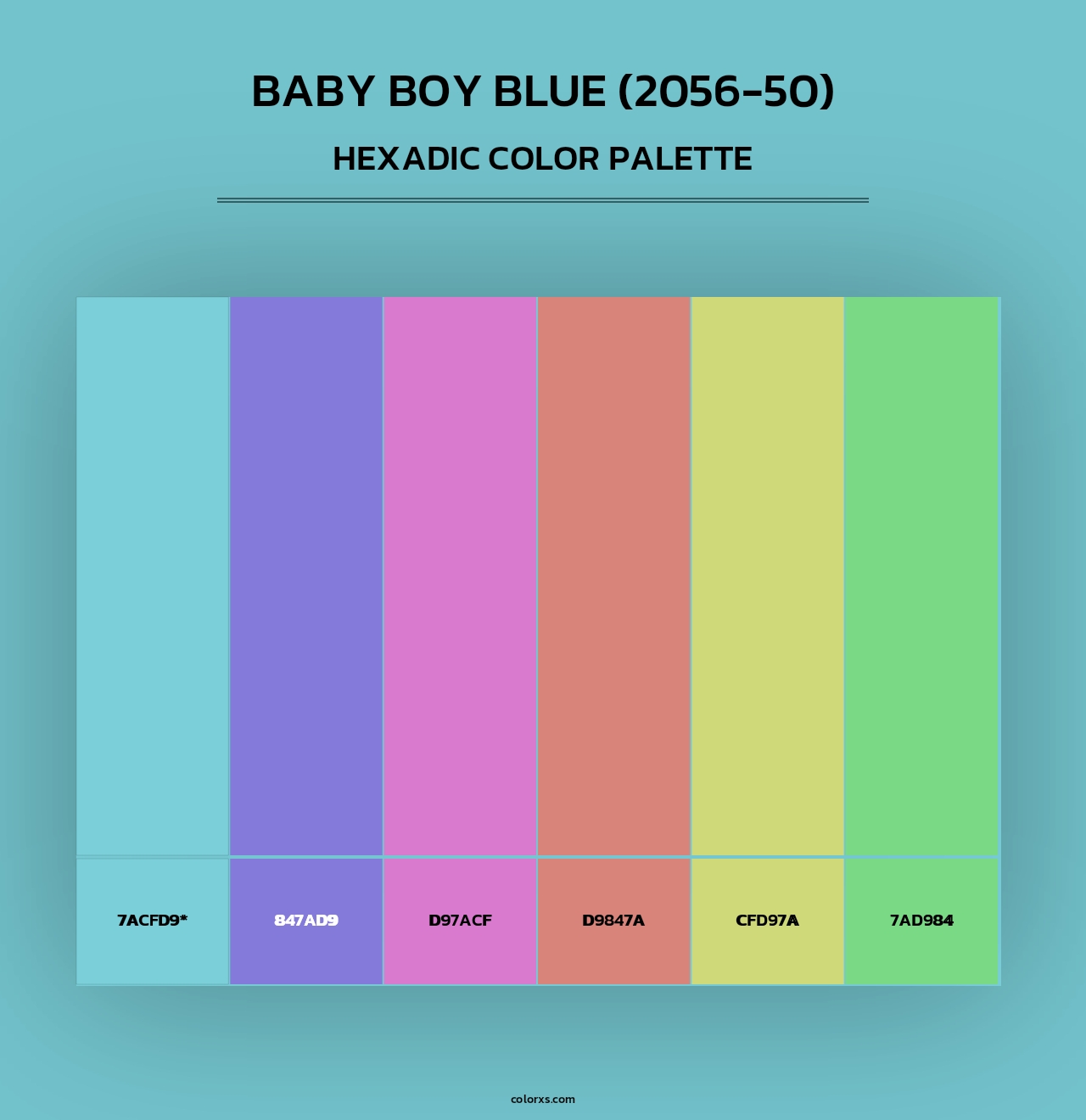Baby Boy Blue (2056-50) - Hexadic Color Palette