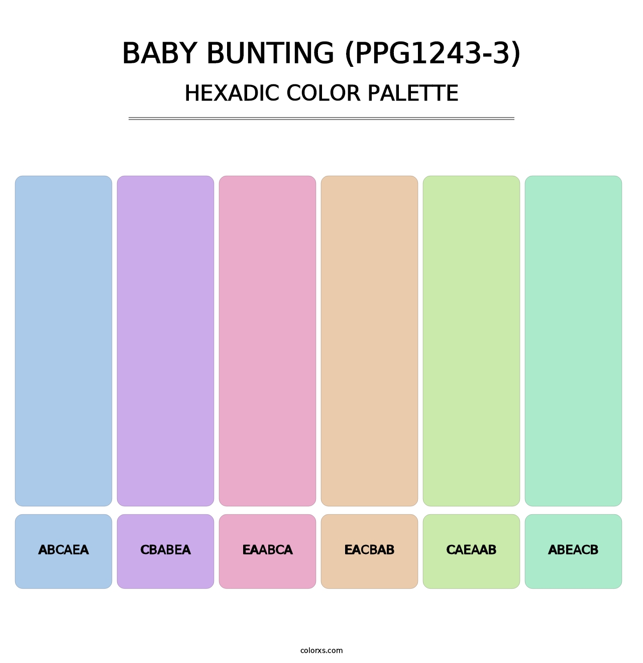 Baby Bunting (PPG1243-3) - Hexadic Color Palette