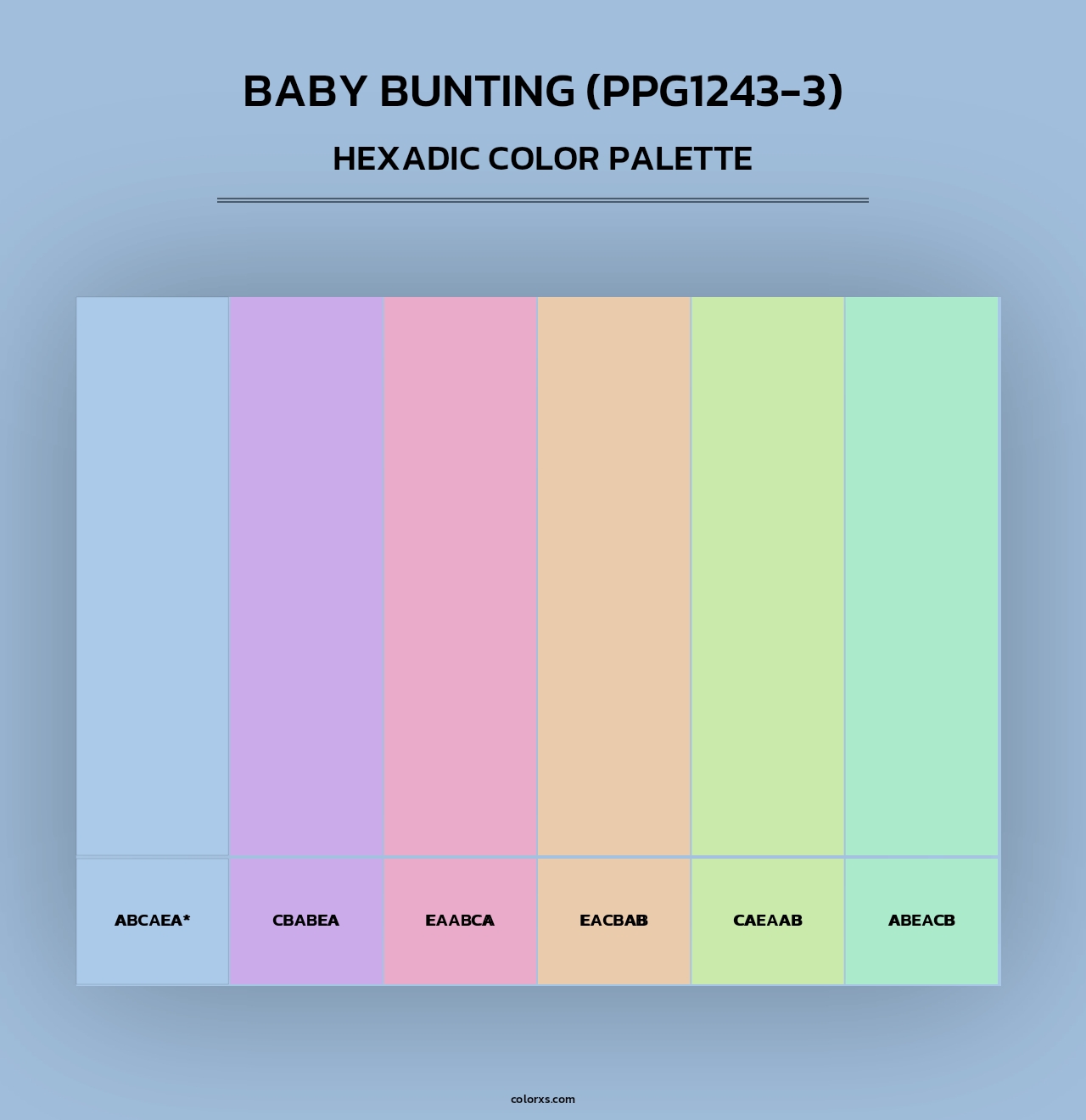 Baby Bunting (PPG1243-3) - Hexadic Color Palette