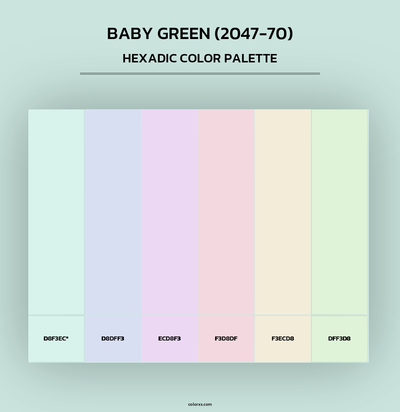 Baby Green (2047-70) - Hexadic Color Palette