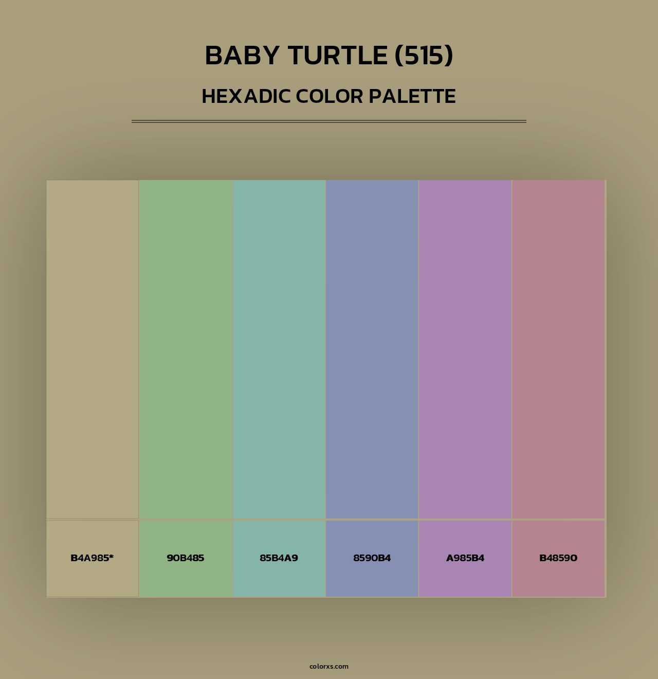 Baby Turtle (515) - Hexadic Color Palette