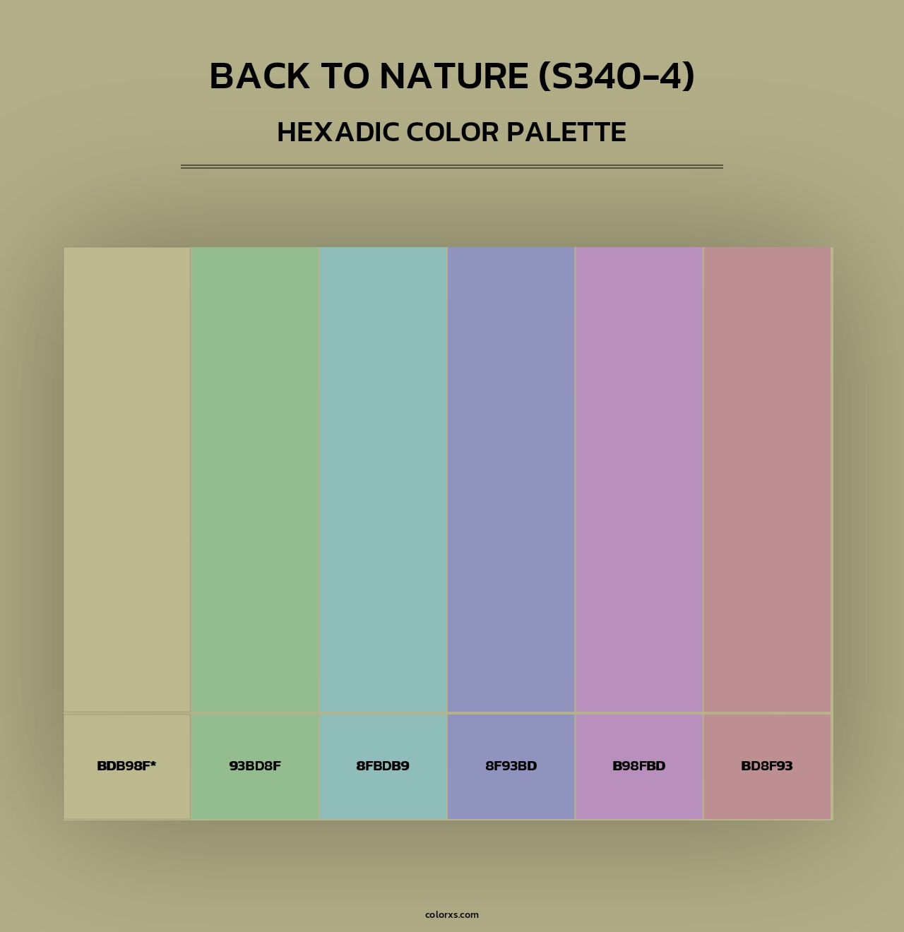 Back To Nature (S340-4) - Hexadic Color Palette