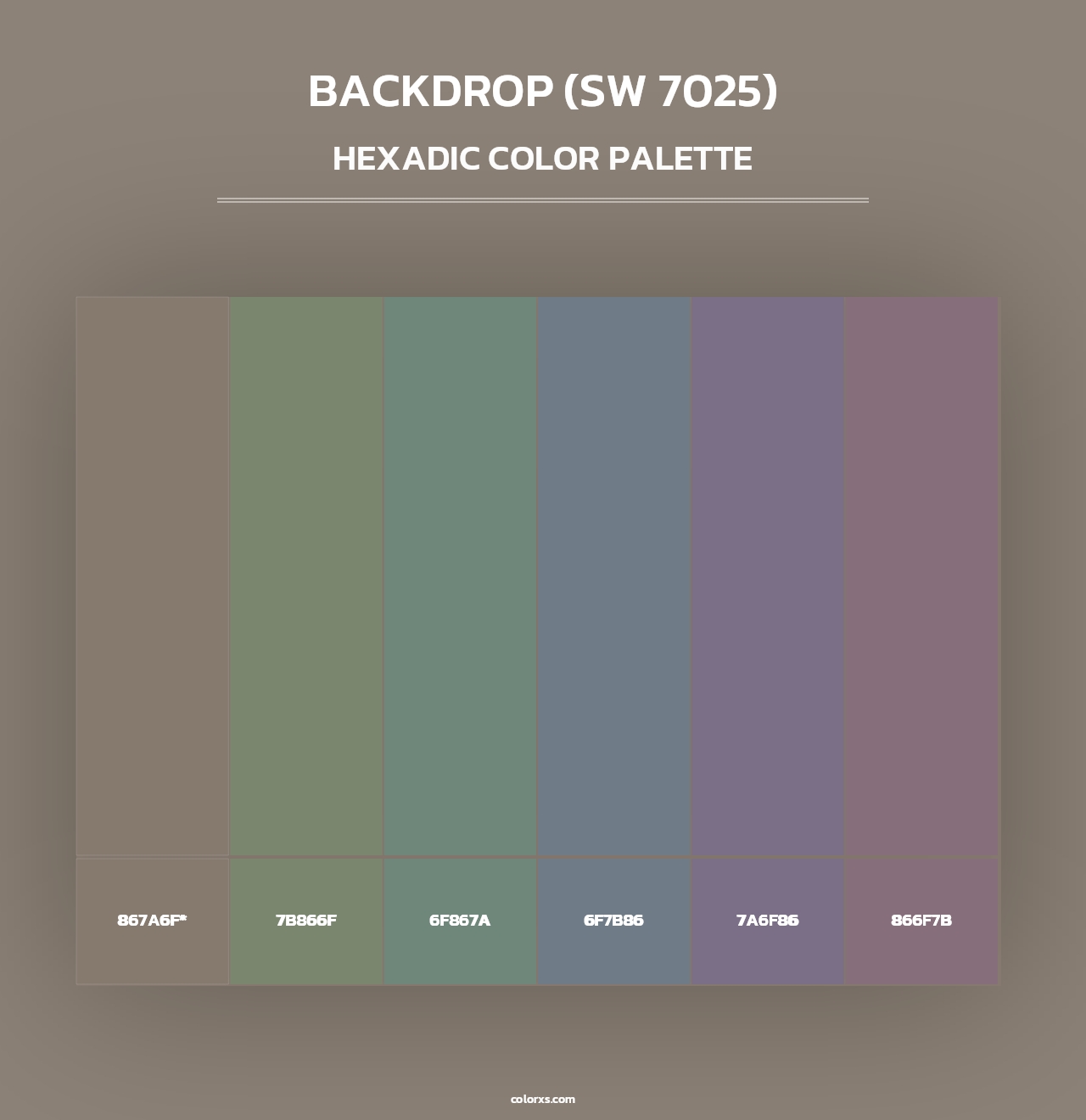 Backdrop (SW 7025) - Hexadic Color Palette