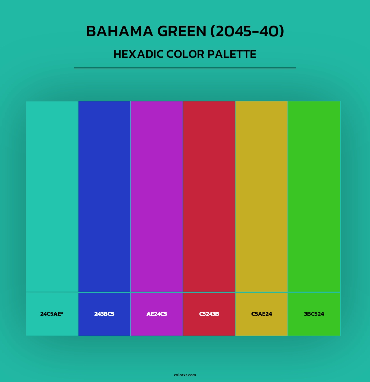 Bahama Green (2045-40) - Hexadic Color Palette