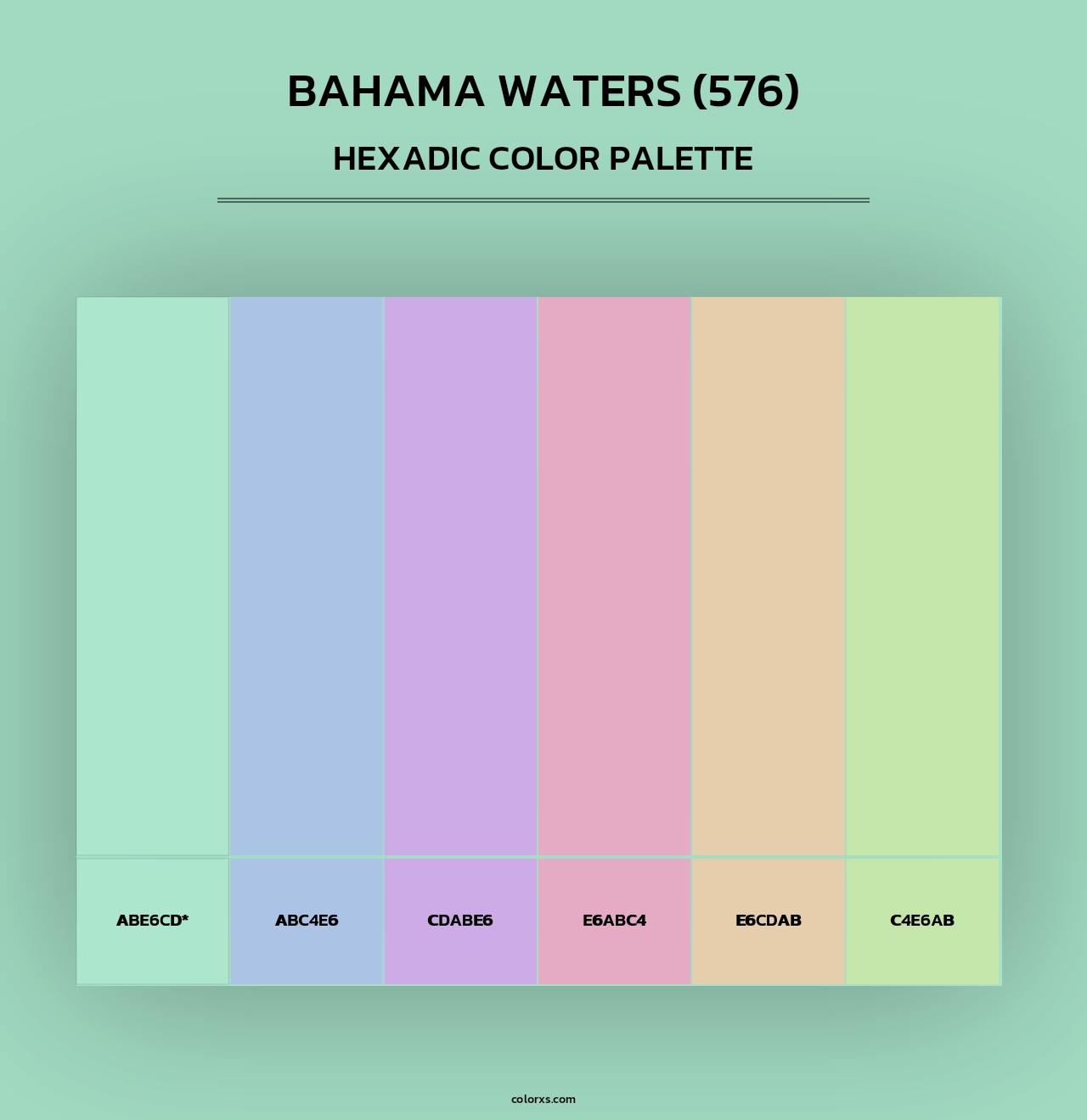 Bahama Waters (576) - Hexadic Color Palette